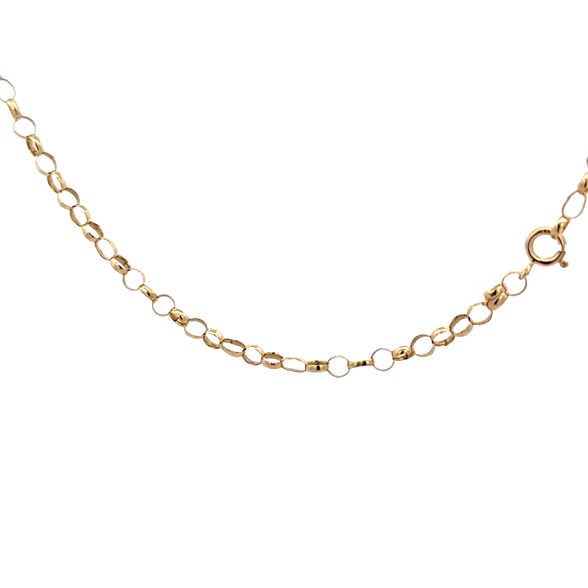 9ct yellow gold belcher chain by Reeves and Sons, 7.9gyekiti