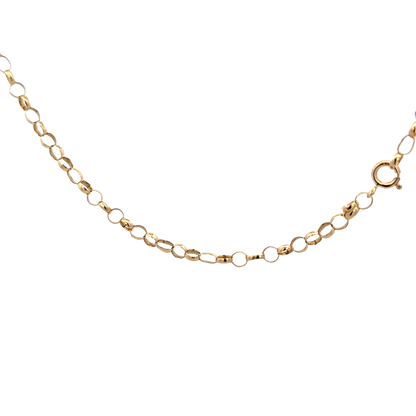 9ct yellow gold belcher chain by Reeves and Sons, 7.9gyekiti
