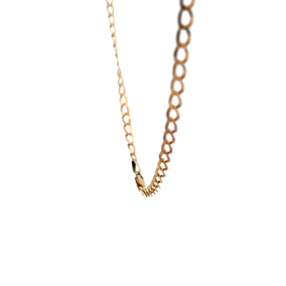 9ct yellow gold curb chain 5.9g (sh25775l)