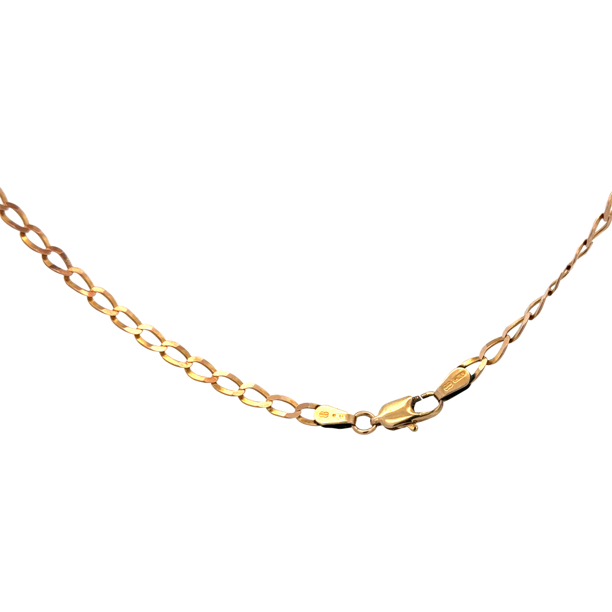 9ct yellow gold curb chain 5.9g (sh25775l)