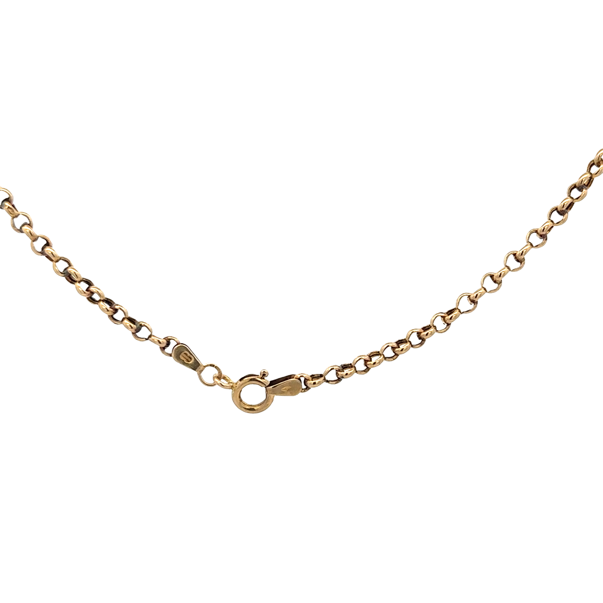 9ct yellow gold belcher chain 5.6g (sh27814b)