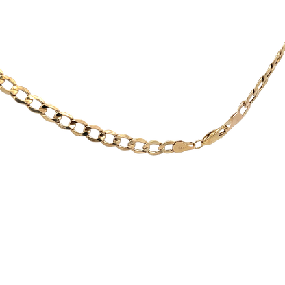 9ct yellow gold curb chain by Reeves and Sons, 6g weight