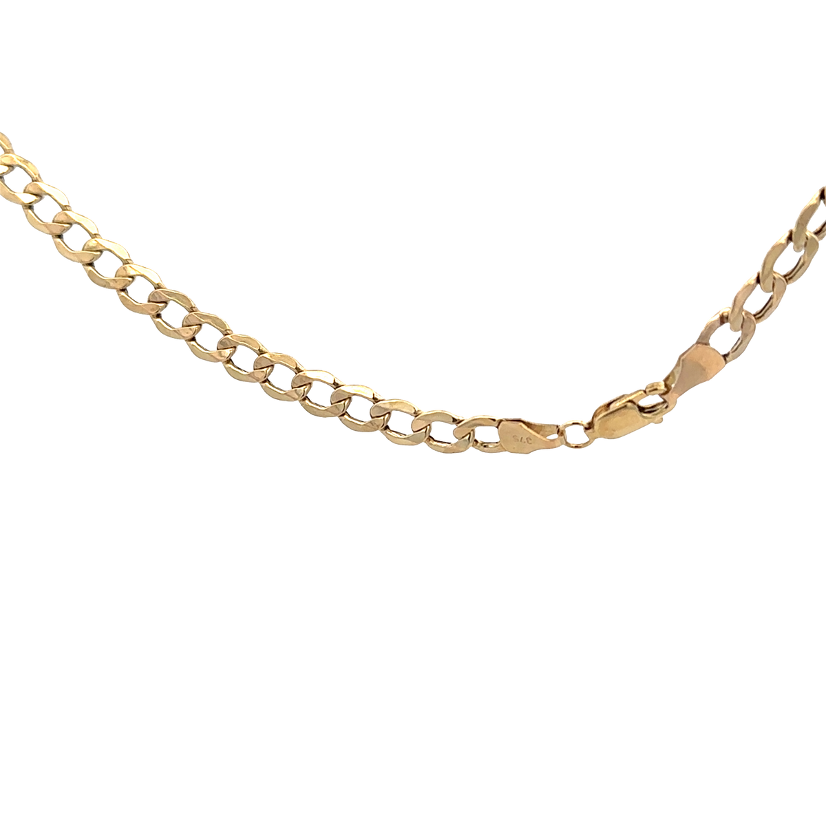 9ct yellow gold Reeves and Sons curb chain, 6g weight
