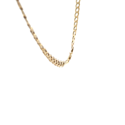 9ct yellow gold Reeves and Sons curb chain, 6g weight, shown against a plain background