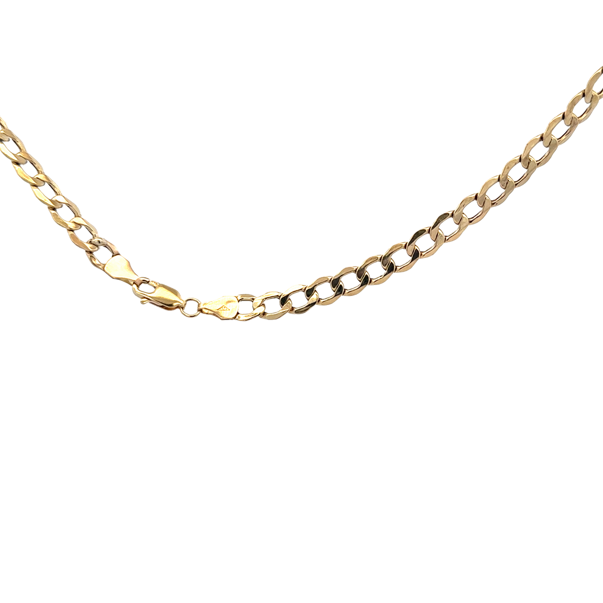 9ct yellow gold curb chain by Reeves and Sons, 6g link chain jewelry piece