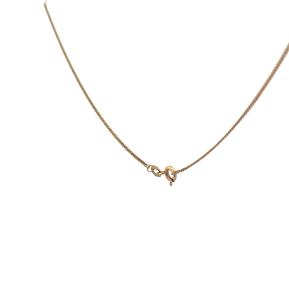 9ct yellow gold chain by Reeves and Sons, 2.4g weight, shown against a plain background