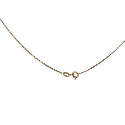 9ct yellow gold Reeves and Sons chain, 2.4g weight, close-up view