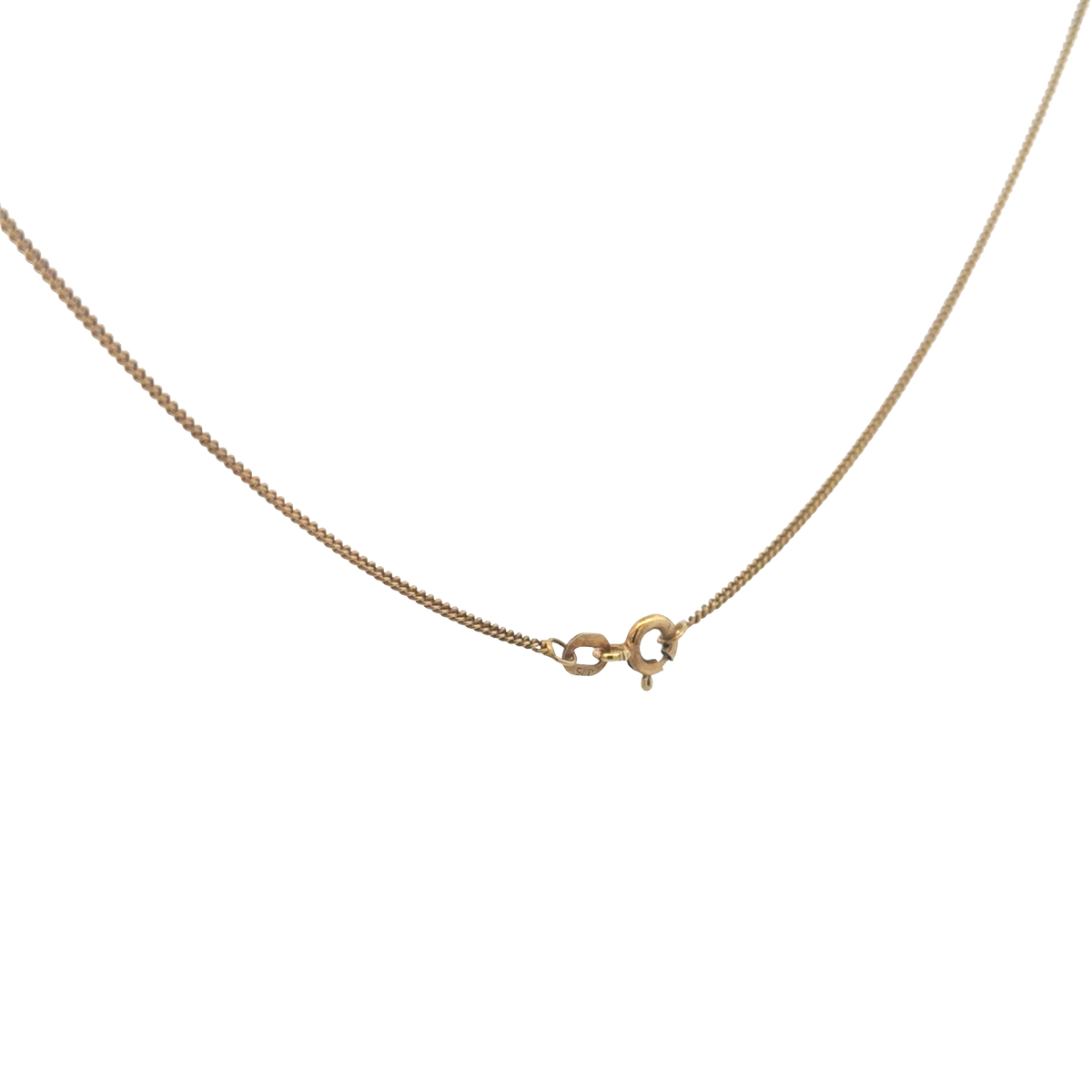 9ct yellow gold Reeves and Sons chain, 2.4g, displayed on a white background