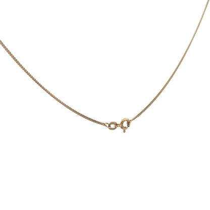 9ct yellow gold Reeves and Sons chain, 2.4g, displayed on a white background