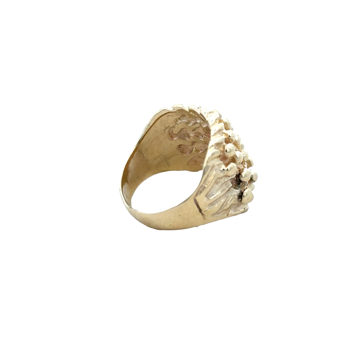 9ct yellow gold Reeves and Sons keeper ring, size L1/2