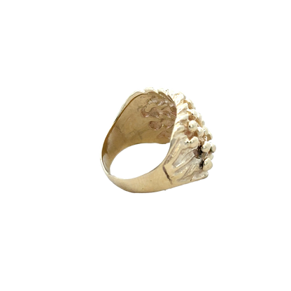 9ct yellow gold Reeves and Sons keeper ring, size L1/2
