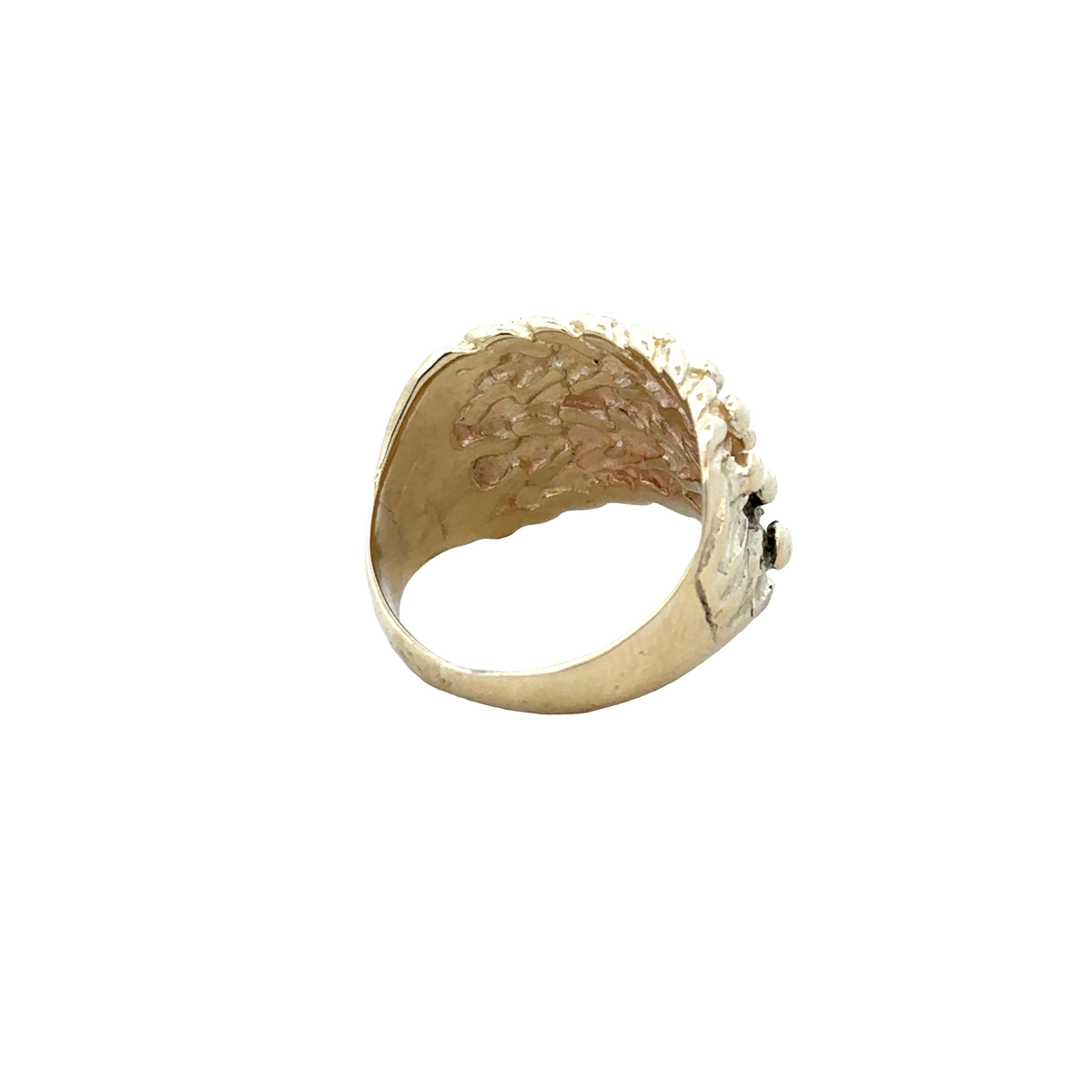 9ct yellow gold keeper ring by Reeves and Sons, size L1/2, sh27895b