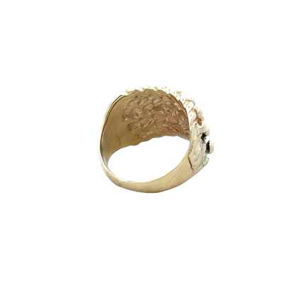 9ct yellow gold keeper ring by Reeves and Sons, size L1/2, sh27895b