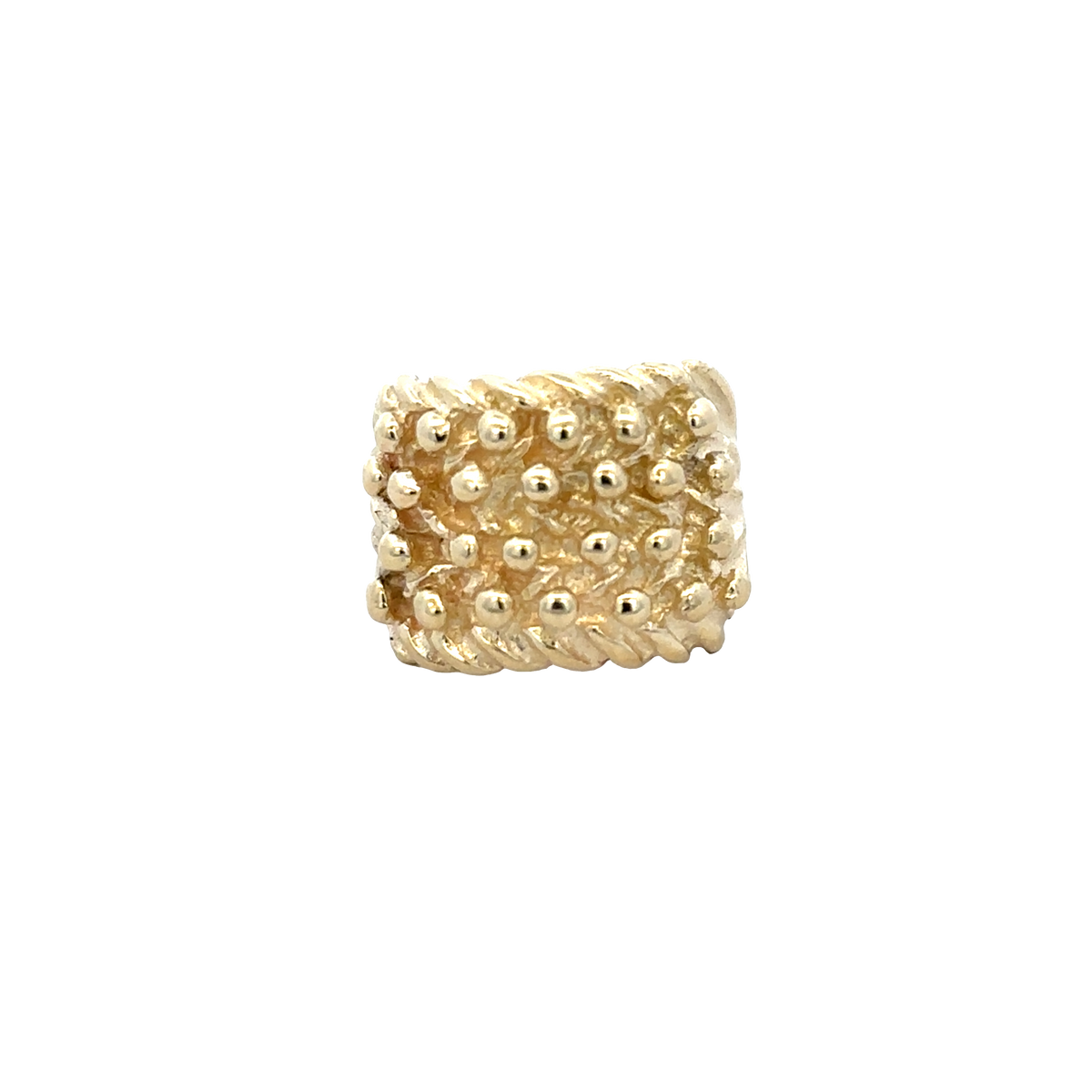 9ct yellow gold Reeves and Sons keeper ring, size L1/2