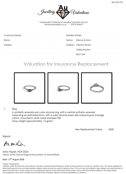 18ct white gold ring  sh27252b