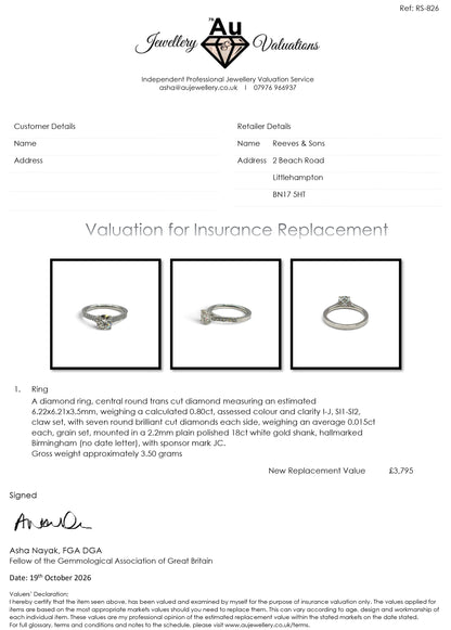 18ct white gold diamond ring  sh25850l