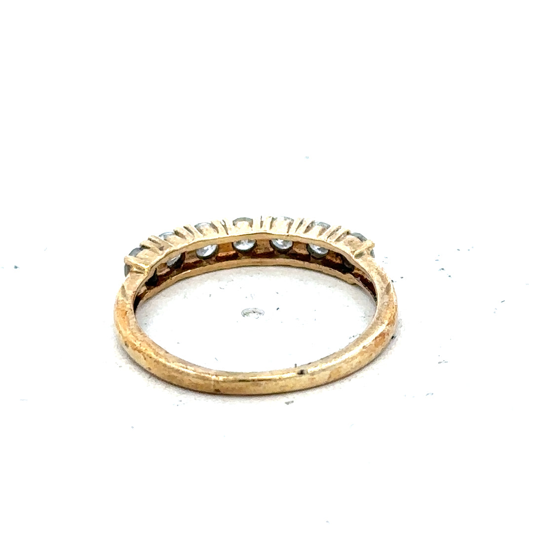 9ct half-carat diamond eternity ring by Carat featuring a continuous row of sparkling diamonds on a polished band