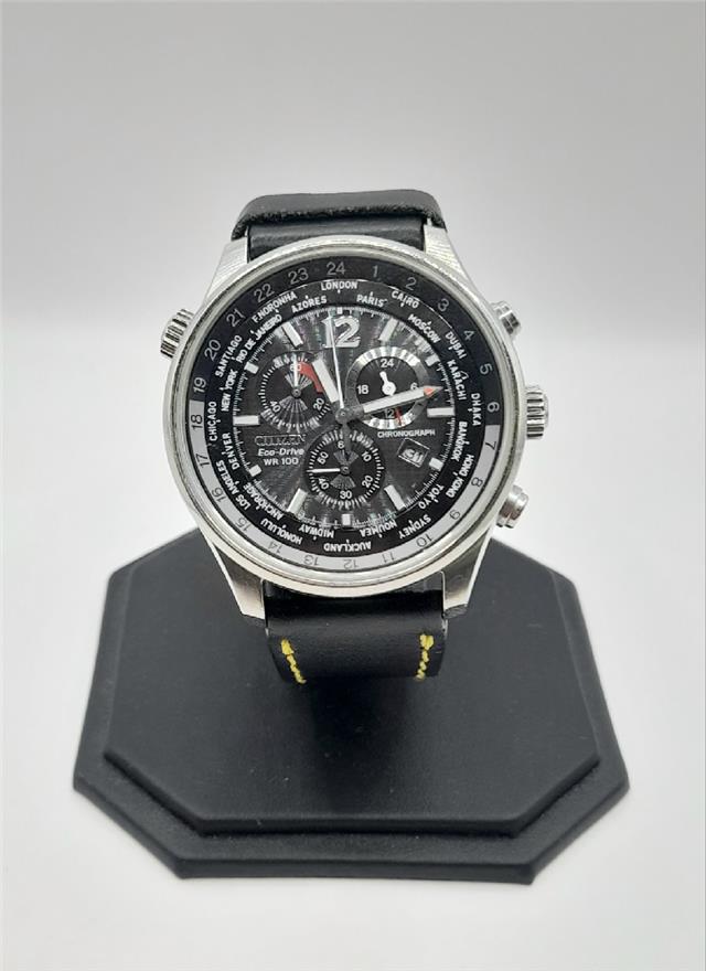 Citizen WR100 Eco-Drive watch model SH24922B with a sleek design and durable water-resistant case.