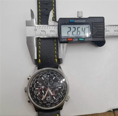 Citizen WR100 Eco-Drive watch SH24922B with stainless steel band and black dial, displayed on a neutral background.