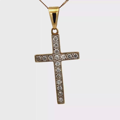 9ct yellow gold cross pendant 4.6g (sh25070l)