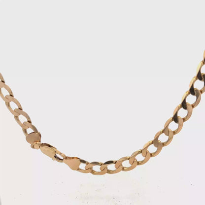 9ct yellow gold curb chain 48.9g (sh25820l)