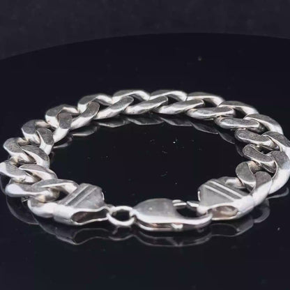 Silver curb bracelet 43.8g (sh26226b)