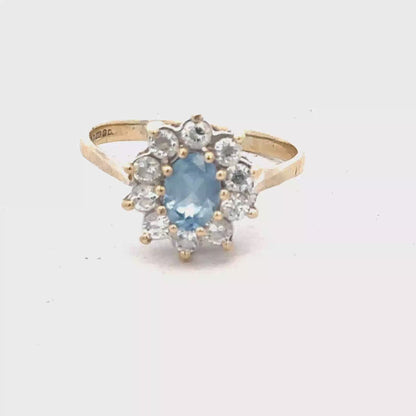 9ct yellow gold ring size T (sh27945b)
