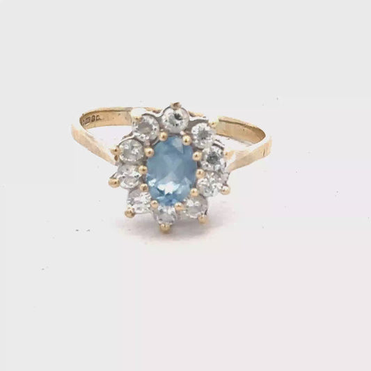 9ct yellow gold ring size T (sh27945b)