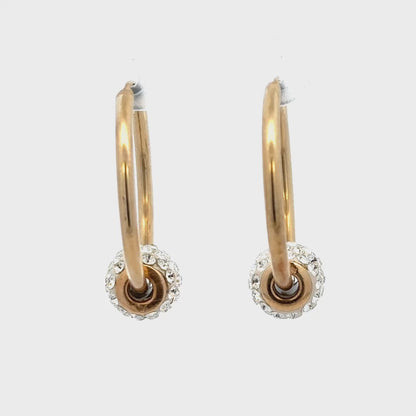 9ct yellow gold hoop earrings 2.2g (sh26514b)
