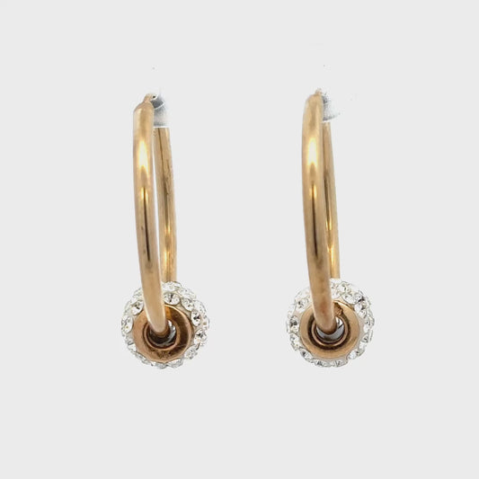 9ct yellow gold hoop earrings 2.2g (sh26514b)