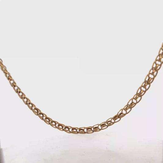 9ct yellow gold double linked chain 7.9g (sh27133b)