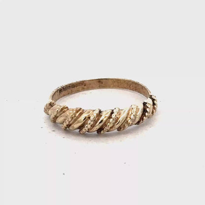 9ct yellow gold ring size K (sh25450l)