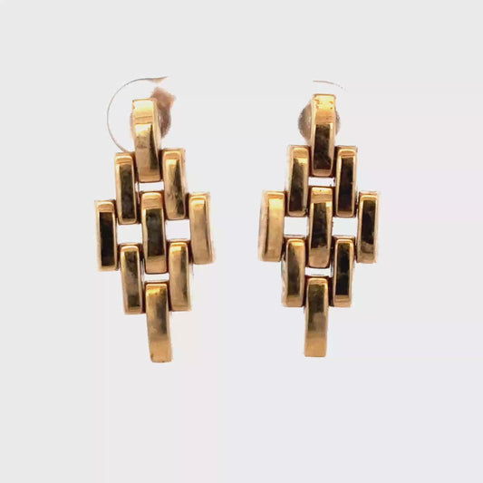 9ct yellow gold earrings 3.1g (sh27141b)