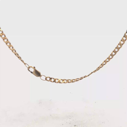 9ct yellow gold curb chain 15.4g (bb1983l)