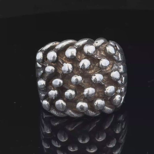 Silver keeper ring size Z1 (sh27184b)