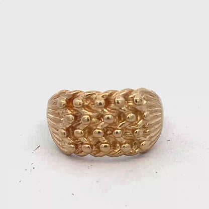 9ct yellow gold keeper ring size U (sh27503b)