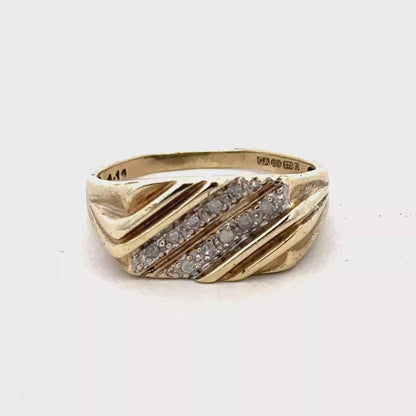 9ct yellow gold diamond ring sh25377l