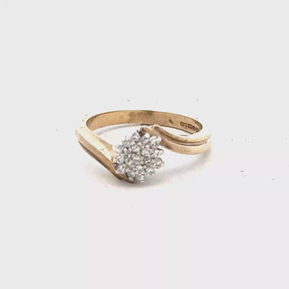 9ct yellow gold diamond ring  sh25694l