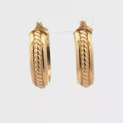 9ct yellow gold hoop earrings 2.2g (sh25711l)