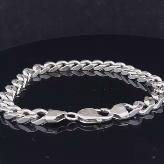 Silver curb bracelet 33.2g (sh26907b)