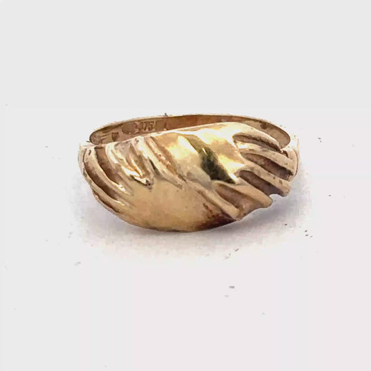 9ct yellow gold ring size L1/2 (sh25447l)