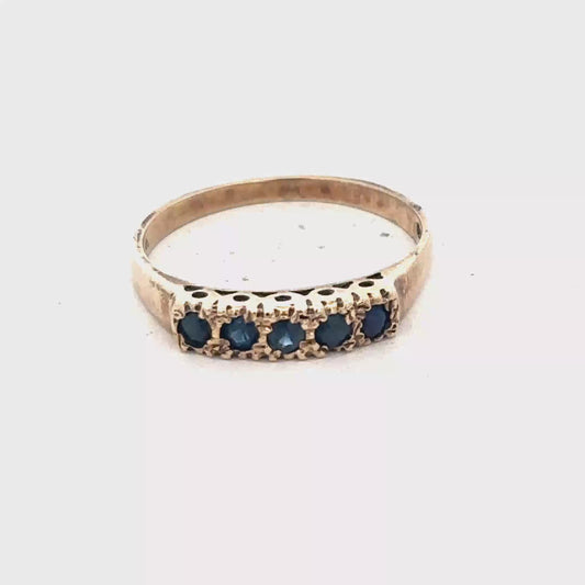9ct yellow gold ring size Q (sh27690b)