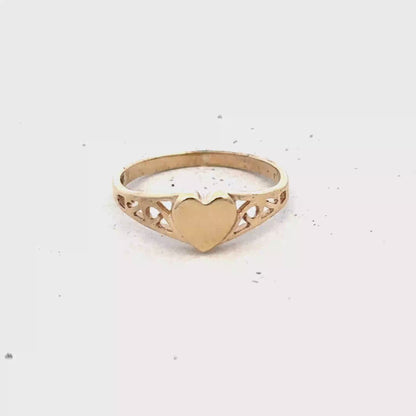 9ct yellow gold ring size H1/2 (sh27857b)