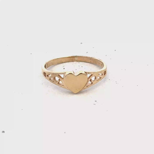 9ct yellow gold ring size H1/2 (sh27857b)