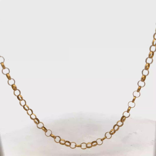 9ct yellow gold belcher chain 15g (sh25388l)