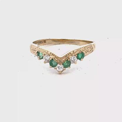 9ct yellow gold ring size M (sh27797b)