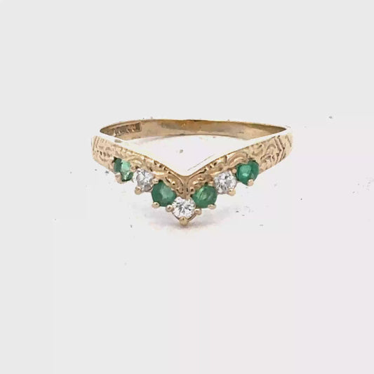 9ct yellow gold ring size M (sh850545b)