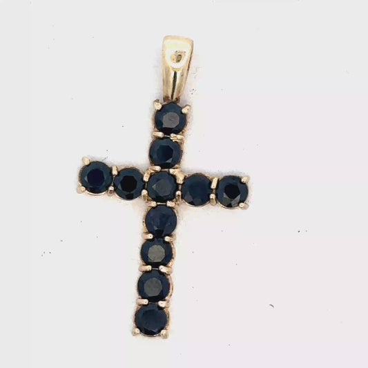 9ct yellow cross pendant sh26513b