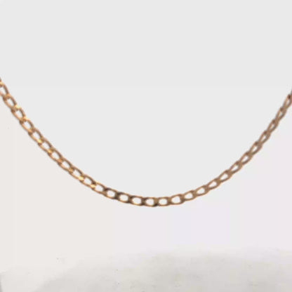 9ct yellow gold curb chain 4.3g (sh25631l)