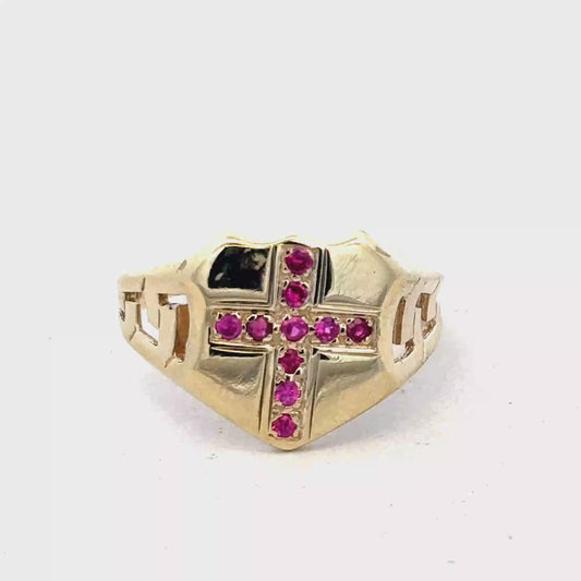 9ct yellow gold ring size Y (sh25313l)
